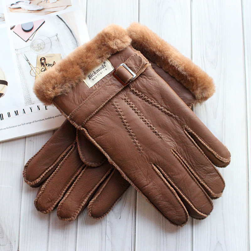 Sheepskin Fur Gloves Men's Thi - огляд і ціна Leather Driving Glove