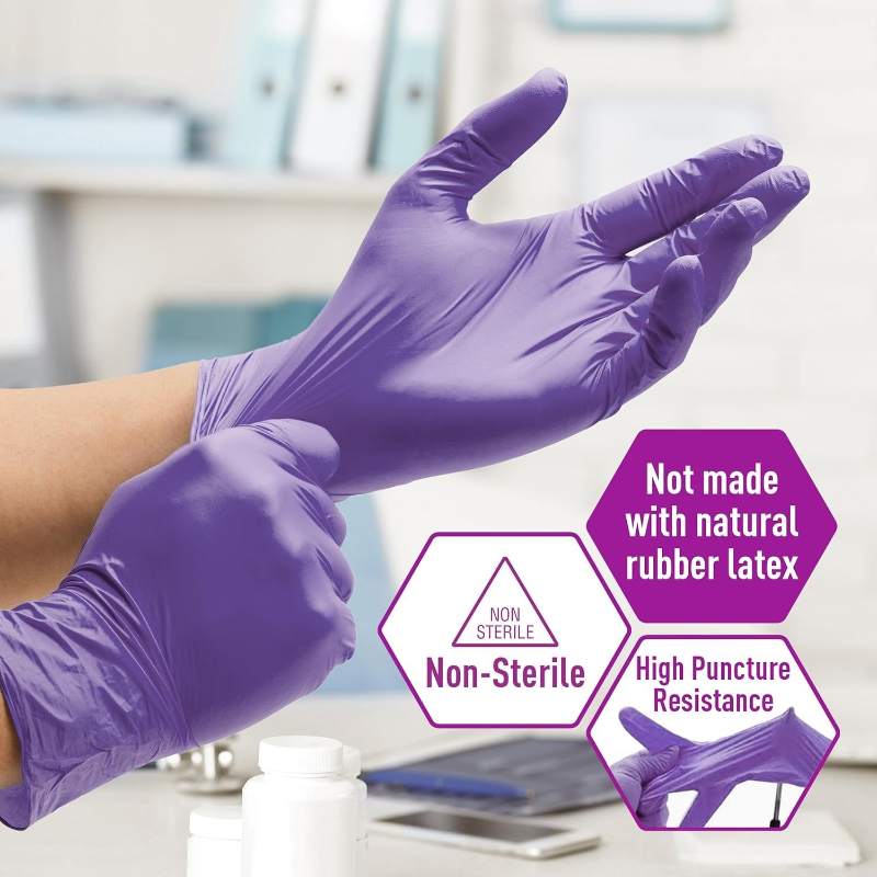 Soft Max Purple Nitrile Gloves - огляд і ціна Exam Glove Nitrile