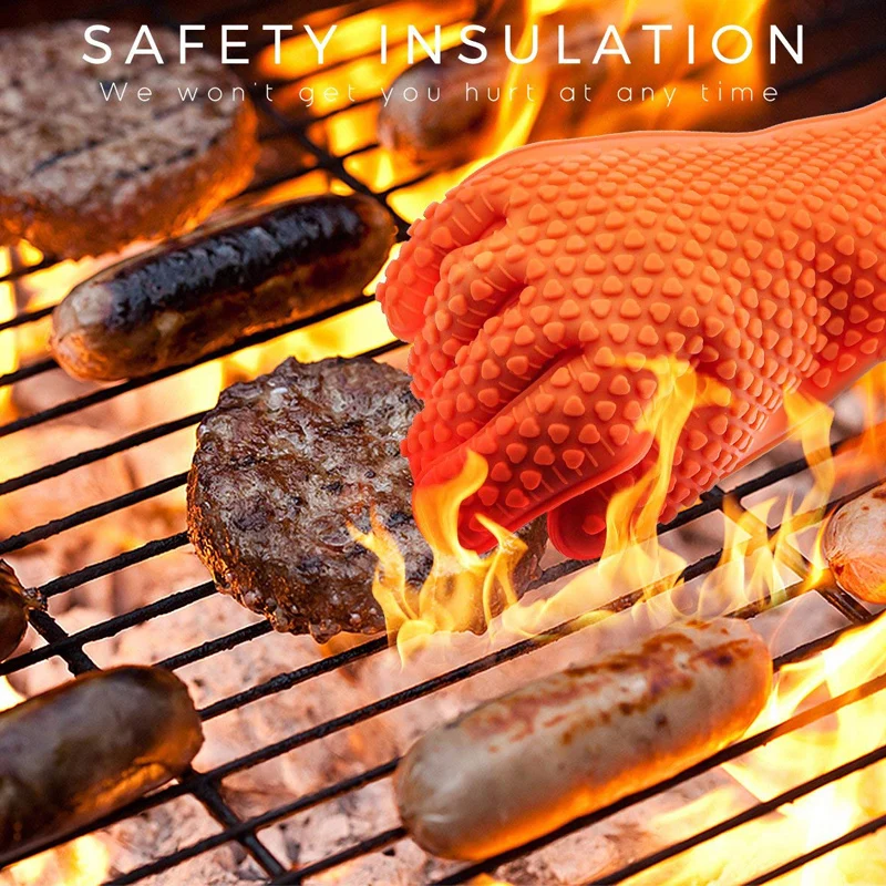 BBQ Silicone Grilling gloves B - огляд і ціна Oven Mitt Silicone