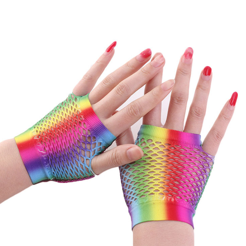 Ladies Sexy Rainbow Color Shor - огляд і ціна Fingerless Glove Knit