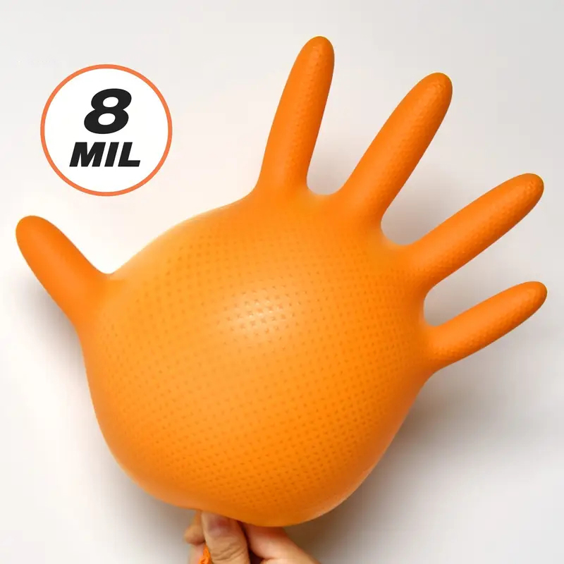 Heavy Duty Orange Nitrile Glov - огляд і ціна Nitrile Mechanic Glove