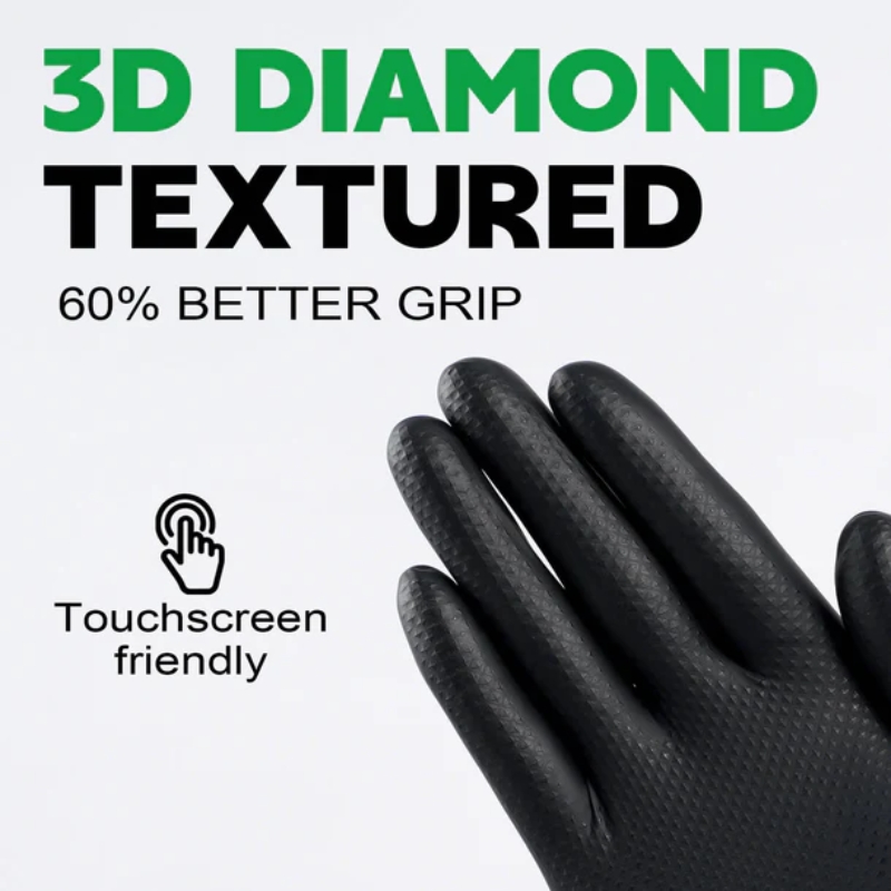 30/50PCS Black Nitrile Gloves  - огляд і ціна Nitrile Mechanic Glove