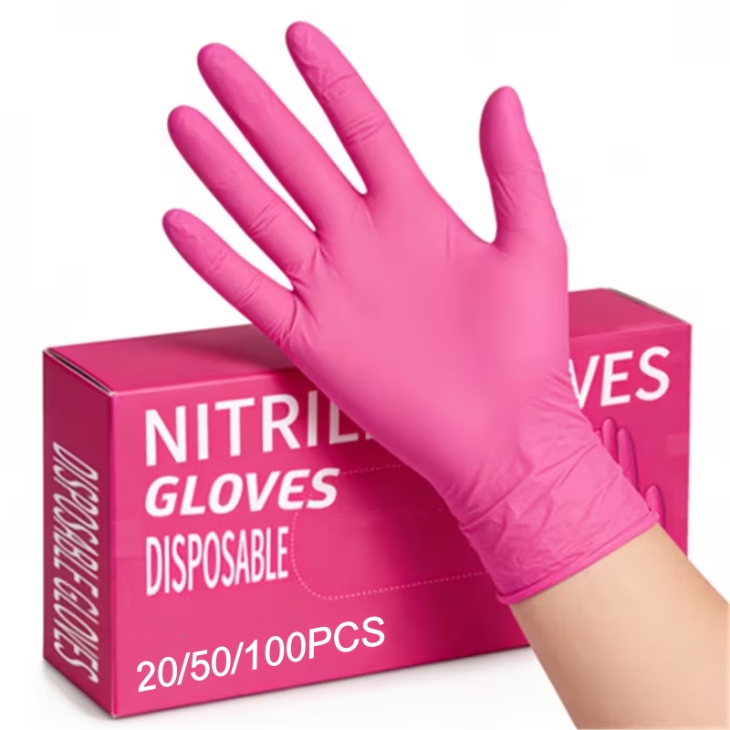 20/50/100PCS Fuchsia Nitrile D - огляд і ціна Latex Disposable Glove