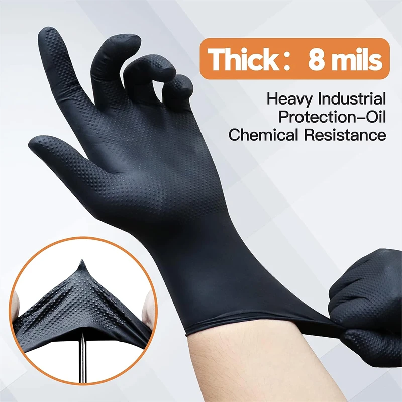 Industrial Black Nitrile Glove - огляд і ціна Nitrile Mechanic Glove