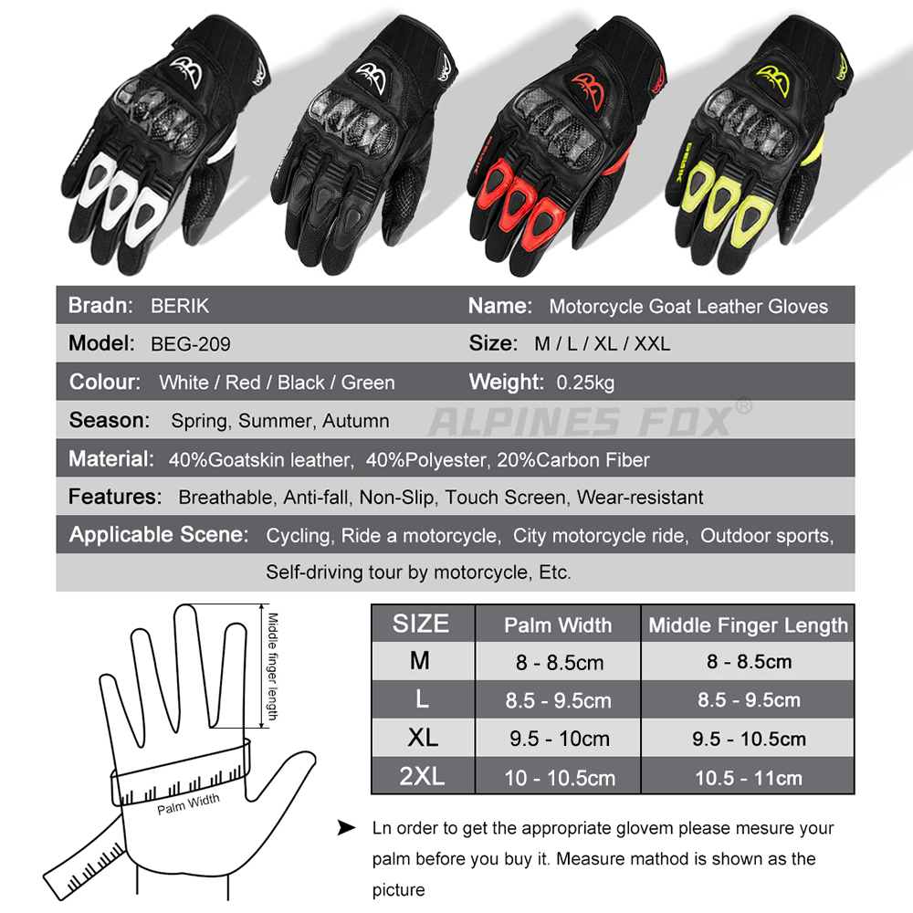 BERIK Gloves Goat Leather Moto - огляд і ціна Cycling Glove Padded