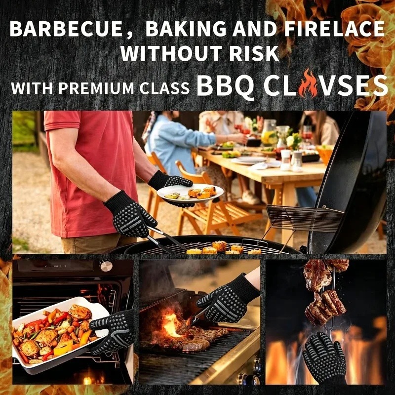 1pc/1 pair of Barbecue gloves  - огляд і ціна Oven Mitt Silicone