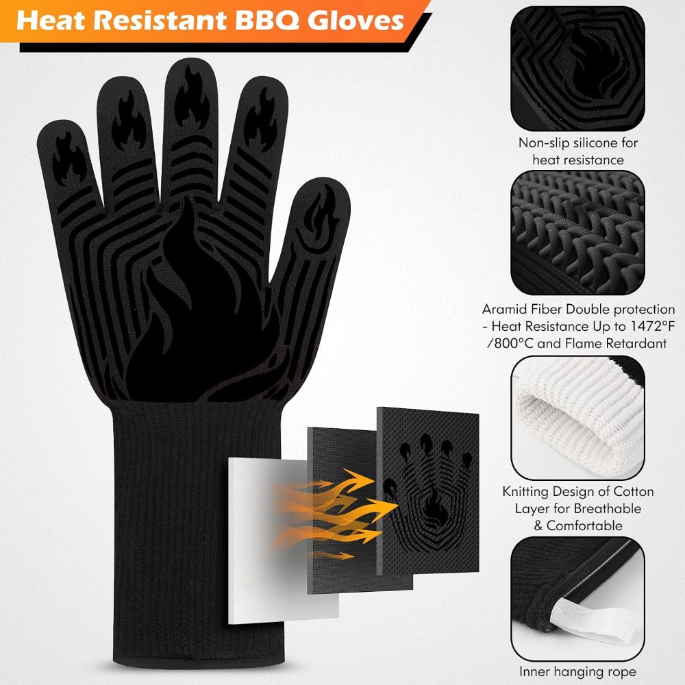 BBQ Gloves, 1472°F Heat Resist - огляд і ціна Heat Resistant Glove